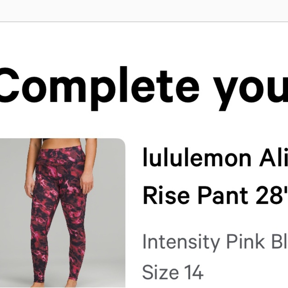 Lululemon Align High Rise Pant 28" Intensity Pink Blossom - Picture 2 of 5